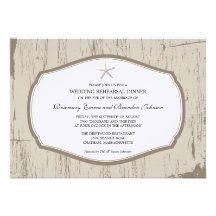 Invitation rustique de dîner de répétition d'étoil