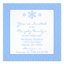 Invitation simplement classique de Noël de flocons