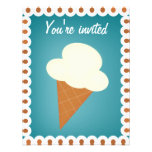 Invitation sociale de partie de crème glacée