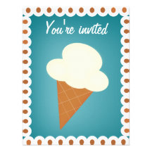Invitation sociale de partie de crème glacée