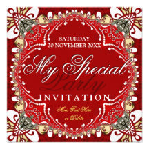 Invitation spéciale de Bohème rouge de partie