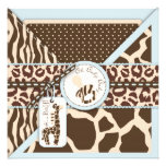 Invitation Square_jms de garçon de safari