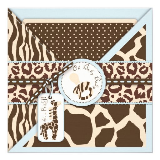 Invitation Square_jms de garçon de safari