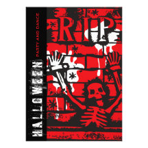 Invitation squelettique de partie de R.I.P Hallowe