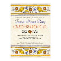 Invitation toscane de dîner