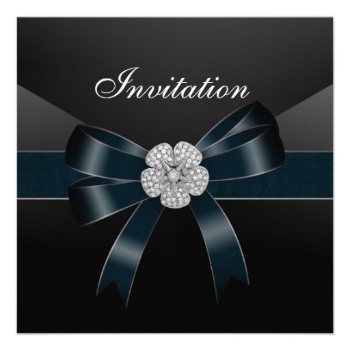 Invitation tout l'arc de noir de bijou de diamant 