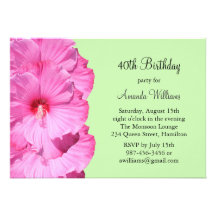 Invitation tropicale d'anniversaire (vert)