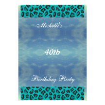 Invitation turquoise et turquoise de fête d'annive