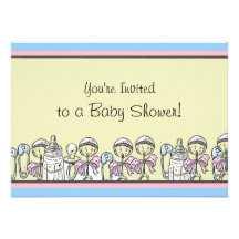Invitation unisexe personnalisable de baby shower