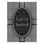 Invitation - universelle - blanc noir