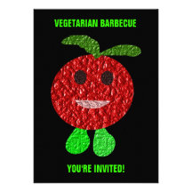 Invitation végétarienne de barbecue