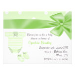 Invitation verte de baby shower
