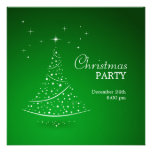 Invitation verte de fête de Noël