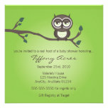 Invitation verte de hibou