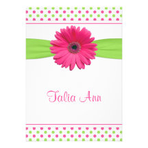 Invitation verte rose de bat mitzvah de point de p
