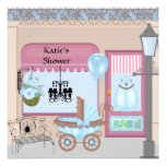 Invitation victorienne de baby shower pour le garç