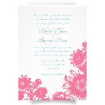 Invitation vintage bleu et rose d'Aqua de fleur de