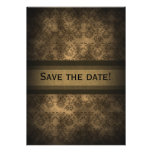 Invitation vintage d'anniversaire de damassé de St