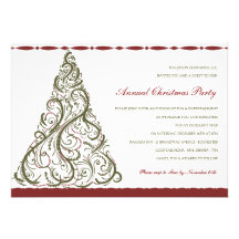 Invitation vintage d'arbre de Noël