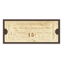 Invitation vintage de billet