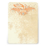 Invitation vintage de corail et gris de mariage d'