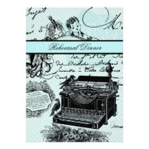 Invitation vintage de dîner de répétition de lettr