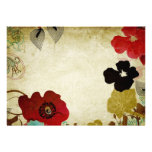 Invitation vintage de pavots