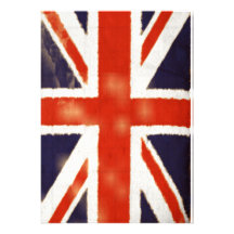 Invitation vintage d'Union Jack (verticale)