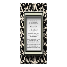 Invitation vintage élégant de mariage de partie de