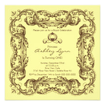 Invitation vintage élégante de fête d'anniversaire