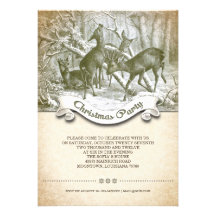 Invitation vintage unique de fête de Noël