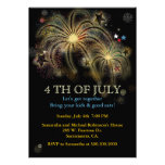 Invitations 4 juillet de partie de feux d'artifice