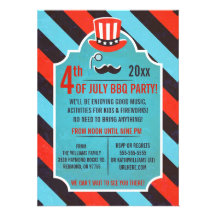 Invitations 4 juillet de partie de monocle de mous