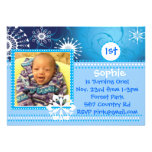 Invitations adorables d'anniversaire de flocon de 