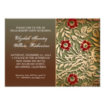 invitations âgées élégantes de fiançailles