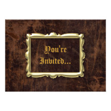 Invitations antiques vintages de partie de style