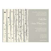 Invitations argentées de mariage d'arbre de boulea