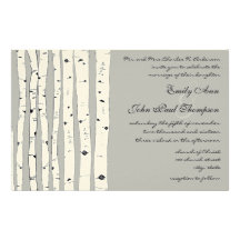 Invitations argentées de mariage d'arbre de boulea papier à lettre personnalisé