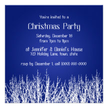 Invitations blancs bleus d'invitations de fête de 
