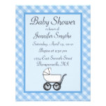 Invitations bleues de baby shower de guingan