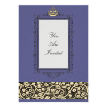 Invitations bleues de mariage de cadre de tableau