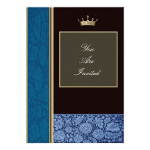 Invitations bleues de mariage de cadre de tableau