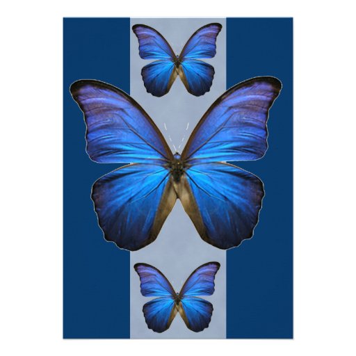 Invitations bleues de papillon de Morpho