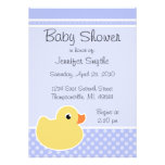 Invitations bleues mignonnes en caoutchouc de baby