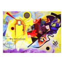 Invitations bleues rouges jaunes de Kandinsky