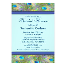 Invitations bleues turquoises royales de mariage d