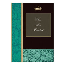 Invitations bleues/vertes de cadre de tableau de m