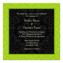 Invitations carrés de mariage de monogramme de dam