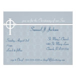Invitations croisées bleues de baptême