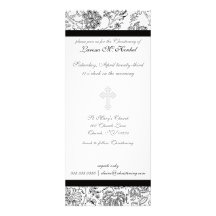 Invitations croisées élégantes de baptême